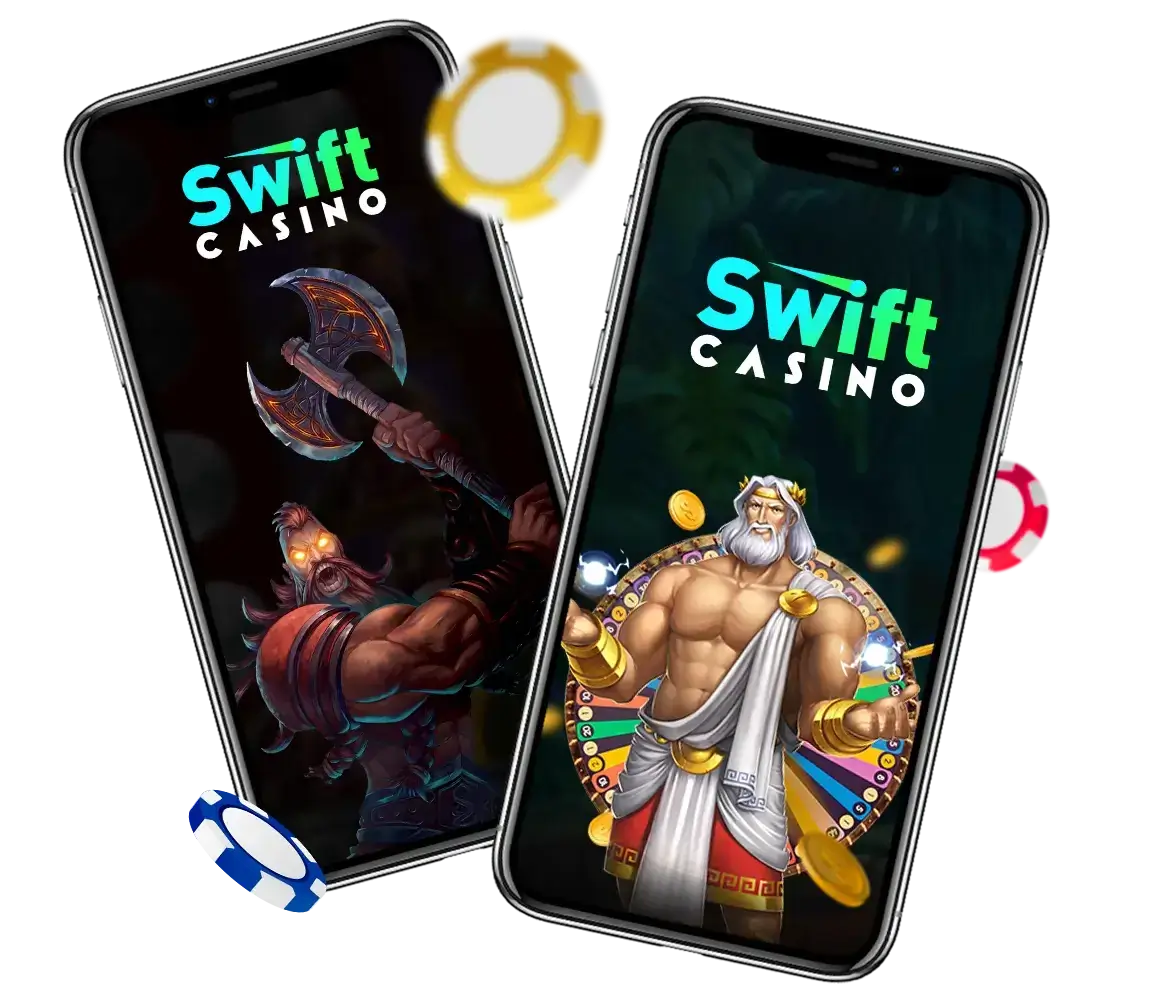 Swift Casino på mobil – app/produktvisning med spil