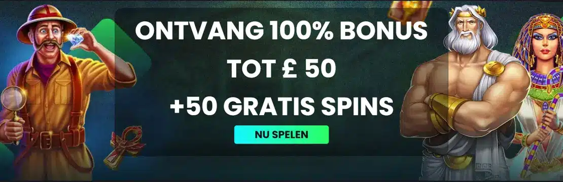 Swift Casino velkomstbonus – 100% op til €50 + 50 gratis spins